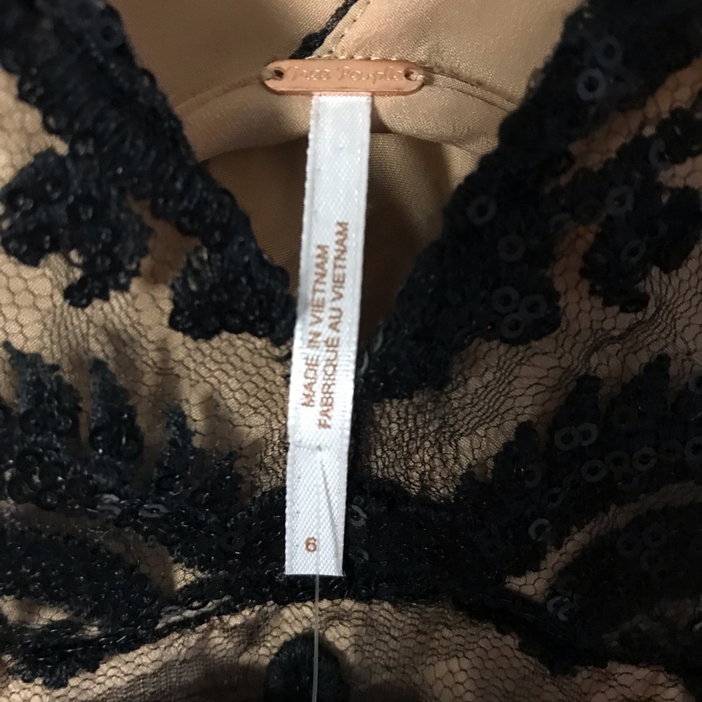 NWT Sparkly Black Free People Mini Dress - Picture 6 of 8